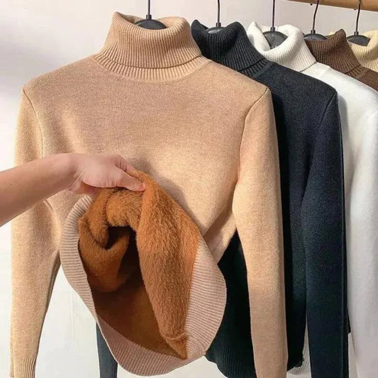 đ
Buy 2 10% OFFđ Winter Fleece Thick Knitted Bottoming Shirt