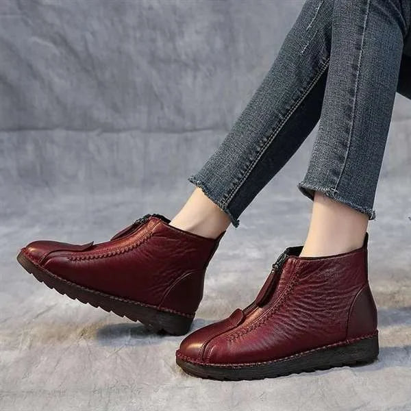 2023 popular winter boots!Women's Leather Non-Slip Ankle Boots
