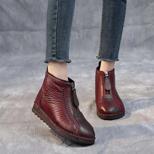 2023 popular winter boots!Women's Leather Non-Slip Ankle Boots